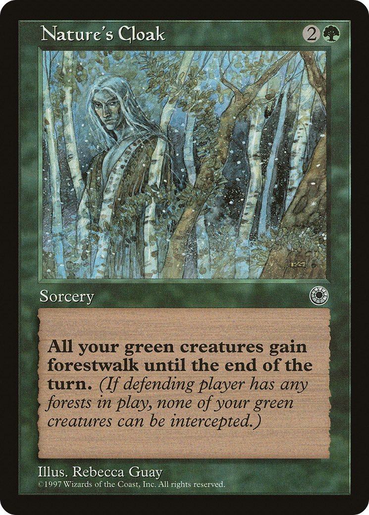 Nature's Cloak (POR-177) - Portal - Premium MTG Single from Wizards of the Coast - Just $1.41! Shop now at Game Crave Tournament Store