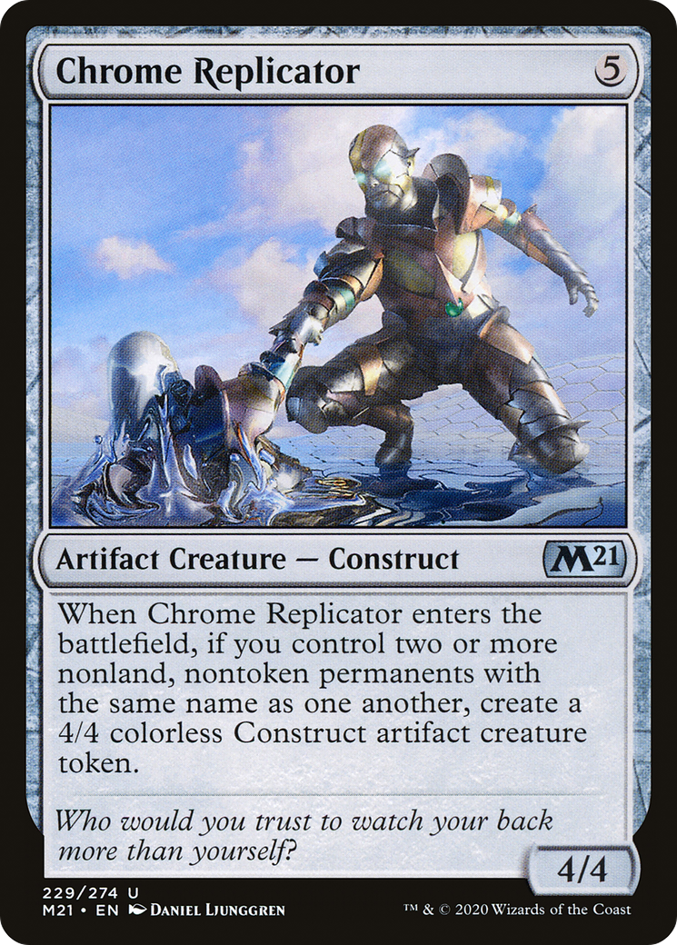 Chrome Replicator (M21-229) - Core Set 2021 Foil - Premium MTG Single from Wizards of the Coast - Just $0.08! Shop now at Game Crave Tournament Store