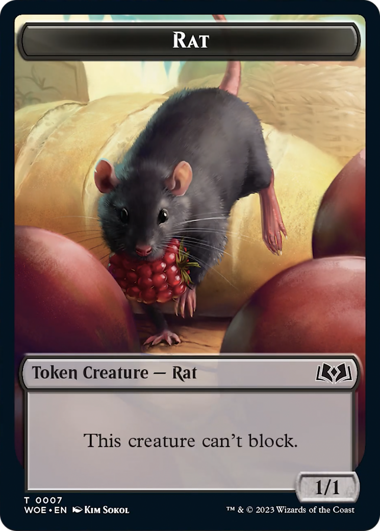 Rat (TWOE-007) - Wilds of Eldraine Tokens Foil - Premium MTG Single from Wizards of the Coast - Just $0! Shop now at Game Crave Tournament Store