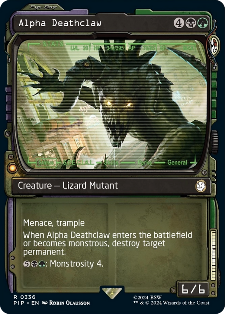 Alpha Deathclaw (PIP-336) - Fallout: (Showcase) Foil - Premium MTG Single from Wizards of the Coast - Just $0.60! Shop now at Game Crave Tournament Store