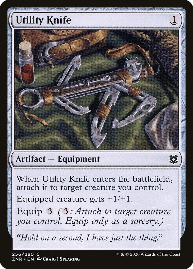 Utility Knife (ZNR-256) - Zendikar Rising Foil - Premium MTG Single from Wizards of the Coast - Just $0.08! Shop now at Game Crave Tournament Store