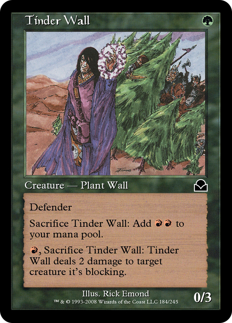 Tinder Wall (ME2-184) - Masters Edition II - Premium MTG Single from Wizards of the Coast - Just $0! Shop now at Game Crave Tournament Store