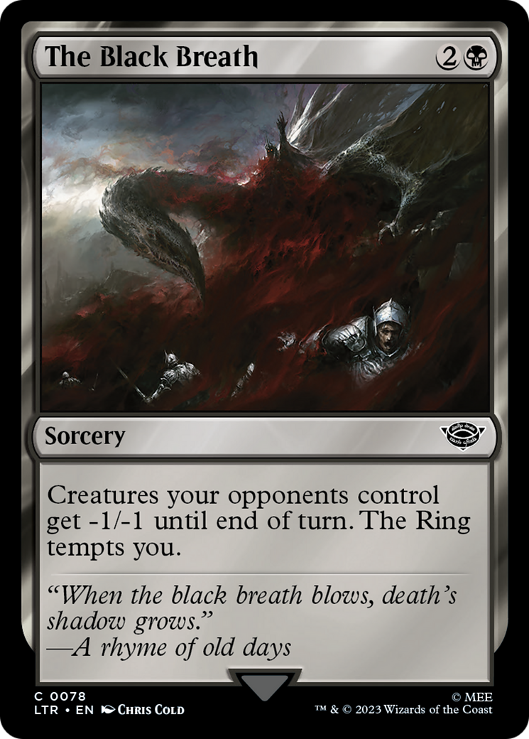 The Black Breath (LTR-078) - The Lord of the Rings: Tales of Middle-earth Foil - Premium MTG Single from Wizards of the Coast - Just $0.08! Shop now at Game Crave Tournament Store