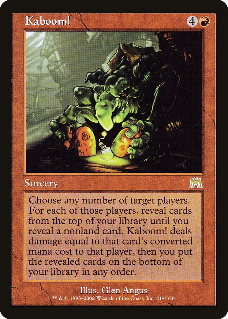 Kaboom! (ONS-214) - Onslaught - Premium MTG Single from Wizards of the Coast - Just $0.10! Shop now at Game Crave Tournament Store