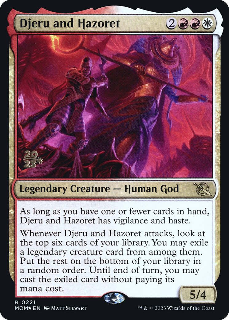 Djeru and Hazoret (PMOM-221S) - March of the Machine Promos Foil - Premium MTG Single from Wizards of the Coast - Just $0.37! Shop now at Game Crave Tournament Store