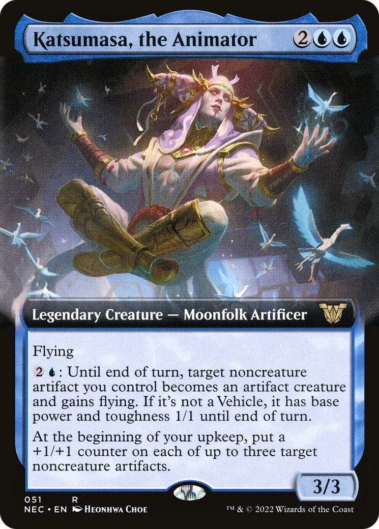 Katsumasa, the Animator (NEC-051) - Neon Dynasty Commander: (Extended Art) - Premium MTG Single from Wizards of the Coast - Just $0.08! Shop now at Game Crave Tournament Store