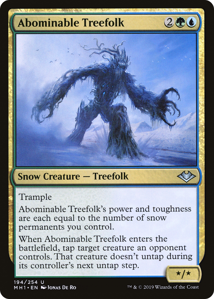 Abominable Treefolk (MH1-194) - Modern Horizons Foil - Premium MTG Single from Wizards of the Coast - Just $0.37! Shop now at Game Crave Tournament Store
