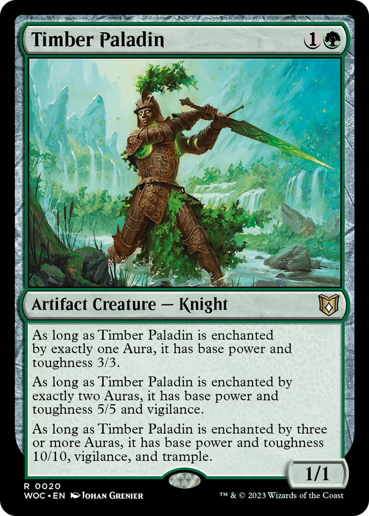 Timber Paladin (WOC-020) - Wilds of Eldraine Commander - Premium MTG Single from Wizards of the Coast - Just $0.08! Shop now at Game Crave Tournament Store
