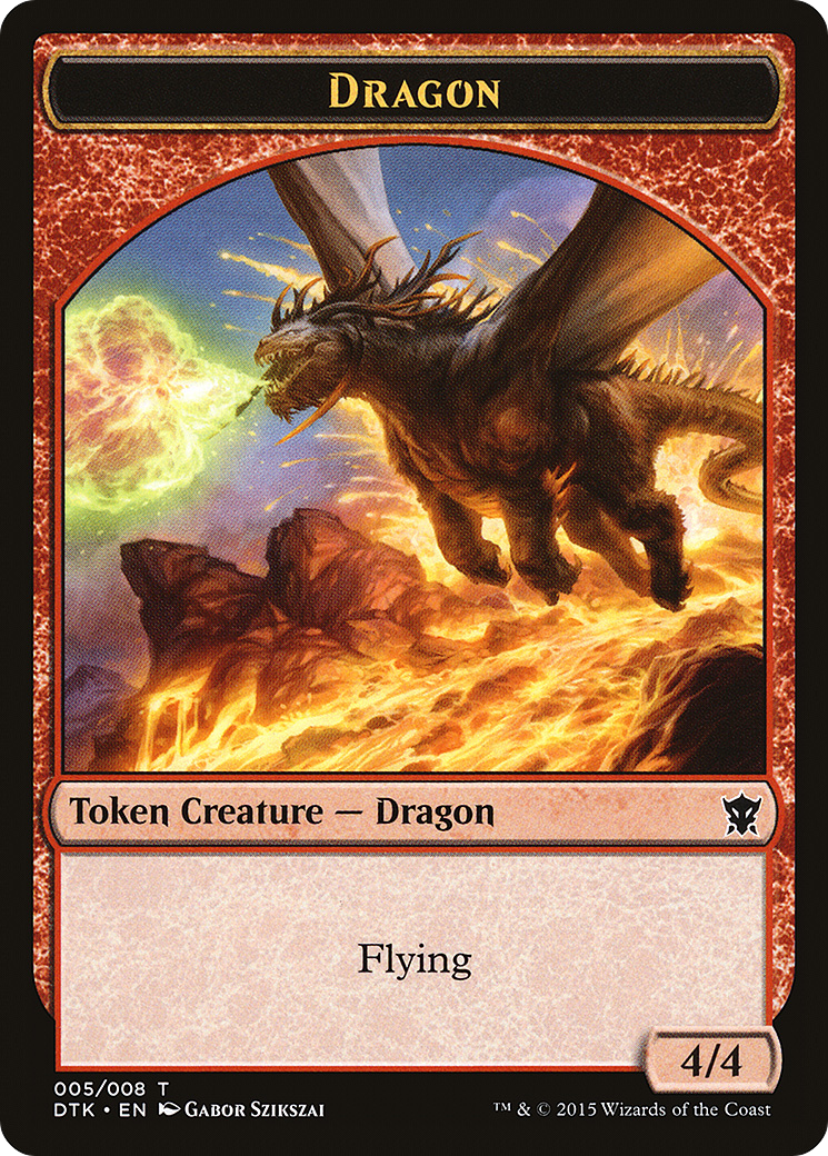 Dragon (TDTK-005) - Dragons of Tarkir Tokens - Premium MTG Single from Wizards of the Coast - Just $0.18! Shop now at Game Crave Tournament Store