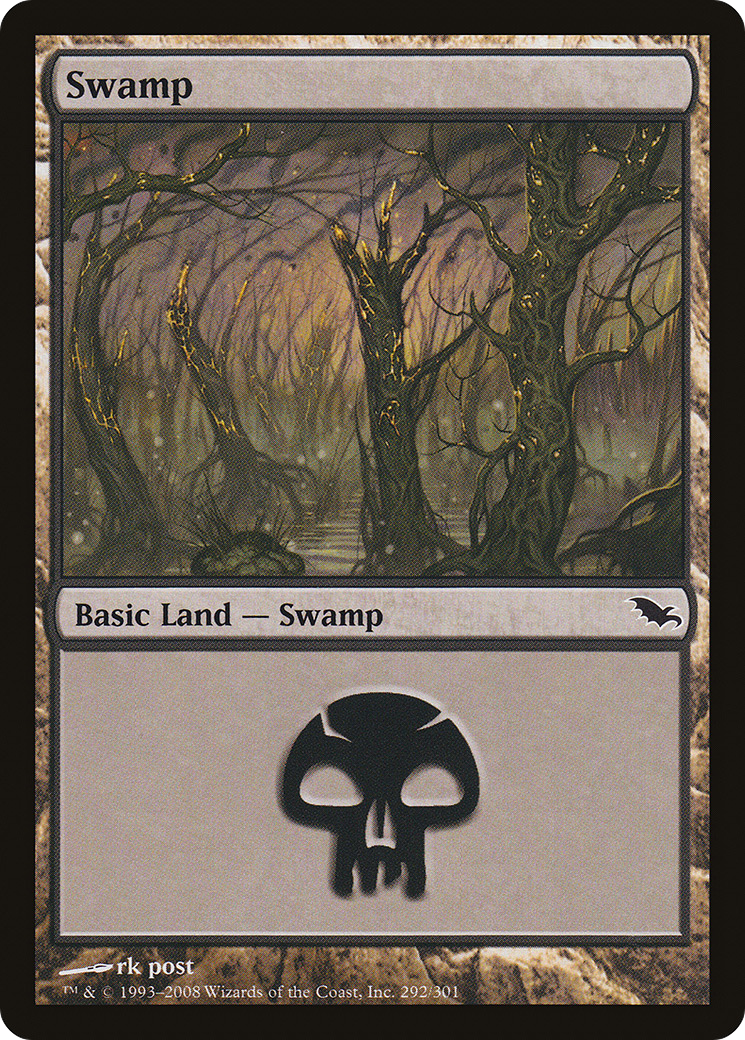 Swamp (SHM-292) - Shadowmoor Foil - Premium MTG Single from Wizards of the Coast - Just $2.72! Shop now at Game Crave Tournament Store