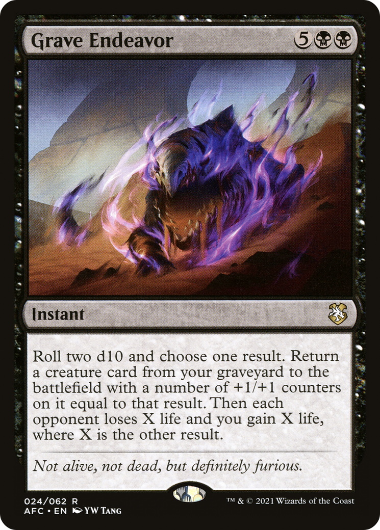 Grave Endeavor (AFC-024) - Forgotten Realms Commander - Premium MTG Single from Wizards of the Coast - Just $1.12! Shop now at Game Crave Tournament Store