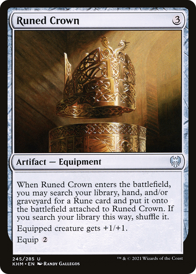 Runed Crown (KHM-245) - Kaldheim Foil - Premium MTG Single from Wizards of the Coast - Just $0.08! Shop now at Game Crave Tournament Store