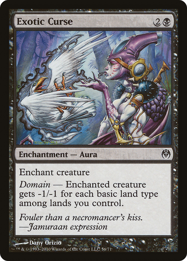 Exotic Curse (DDE-056) - Duel Decks: Phyrexia vs. the Coalition - Premium MTG Single from Wizards of the Coast - Just $0.25! Shop now at Game Crave Tournament Store