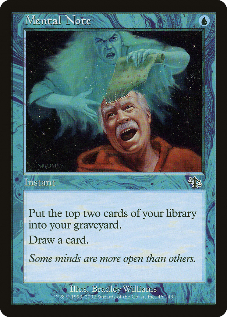 Mental Note (JUD-046) - Judgment Foil - Premium MTG Single from Wizards of the Coast - Just $7.79! Shop now at Game Crave Tournament Store