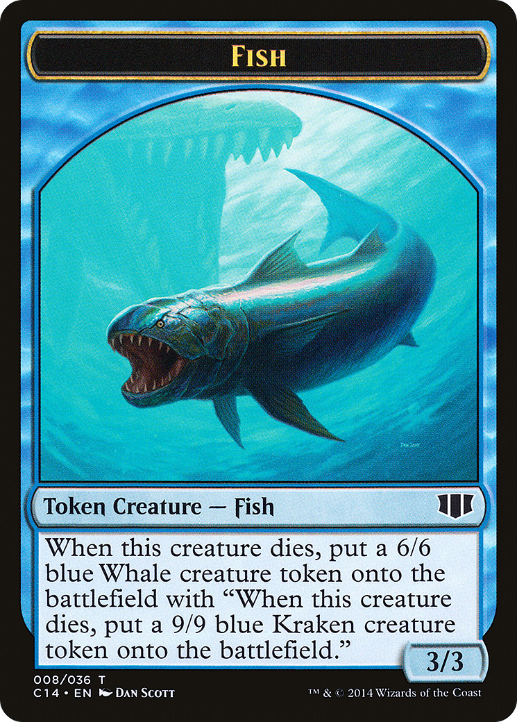 Fish (TC14-008) - Commander 2014 Tokens - Premium MTG Single from Wizards of the Coast - Just $0.24! Shop now at Game Crave Tournament Store