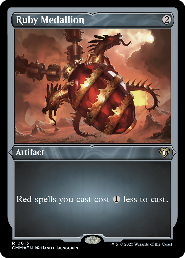 Ruby Medallion (CMM-613) - Commander Masters Etched Foil - Premium MTG Single from Wizards of the Coast - Just $2.81! Shop now at Game Crave Tournament Store