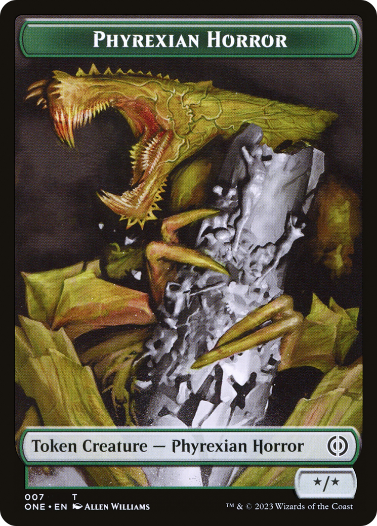 Phyrexian Horror (TONE-007) - Phyrexia: All Will Be One Tokens Foil - Premium MTG Single from Wizards of the Coast - Just $0! Shop now at Game Crave Tournament Store