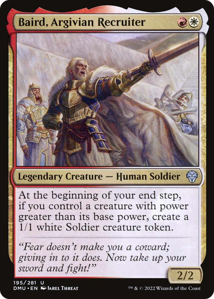 Baird, Argivian Recruiter (DMU-195) - Dominaria United Foil - Premium MTG Single from Wizards of the Coast - Just $0.25! Shop now at Game Crave Tournament Store
