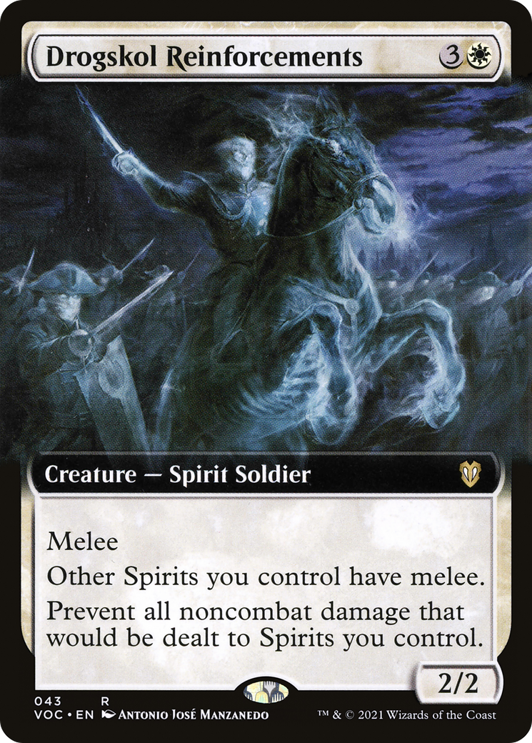 Drogskol Reinforcements (VOC-043) - Crimson Vow Commander: (Extended Art) - Premium MTG Single from Wizards of the Coast - Just $0.25! Shop now at Game Crave Tournament Store