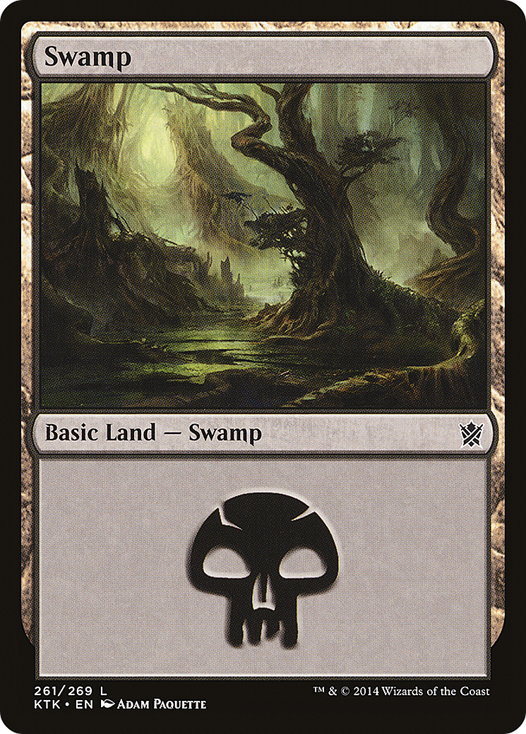 Swamp (KTK-261) - Khans of Tarkir - Premium MTG Single from Wizards of the Coast - Just $0.08! Shop now at Game Crave Tournament Store