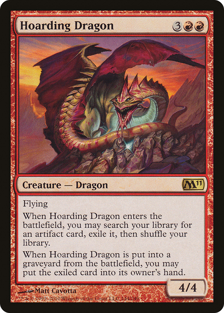 Hoarding Dragon (M11-144) - Magic 2011 Foil - Premium MTG Single from Wizards of the Coast - Just $0.25! Shop now at Game Crave Tournament Store