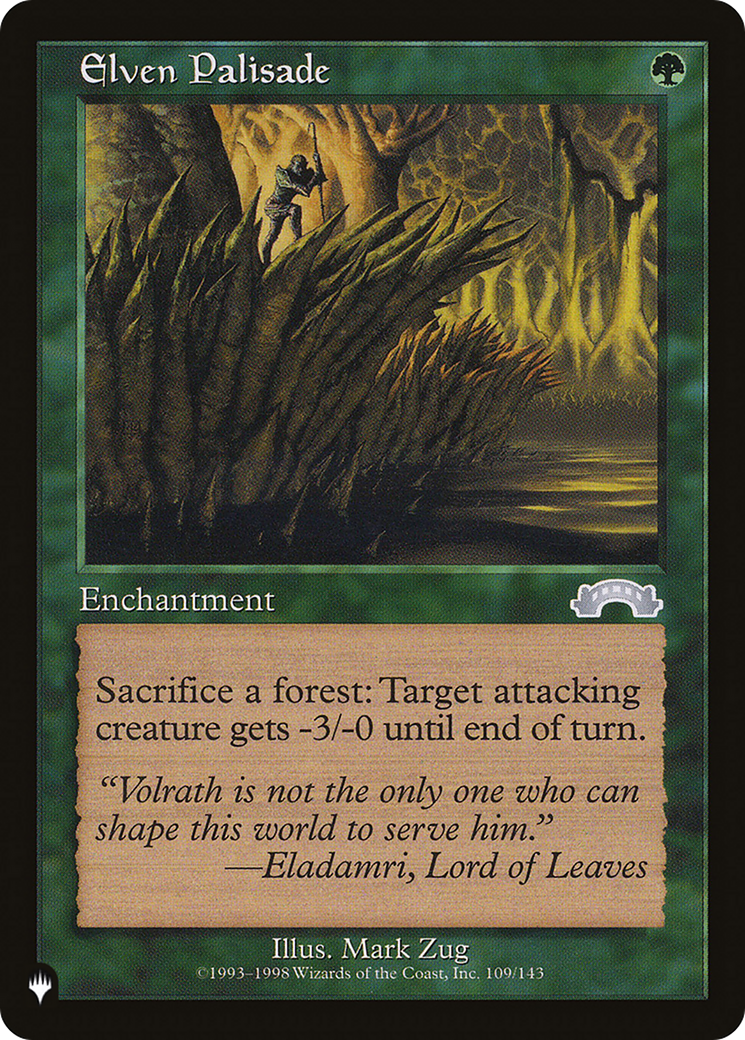 Elven Palisade (PLIST-1137) - The List - Premium MTG Single from Wizards of the Coast - Just $0.25! Shop now at Game Crave Tournament Store