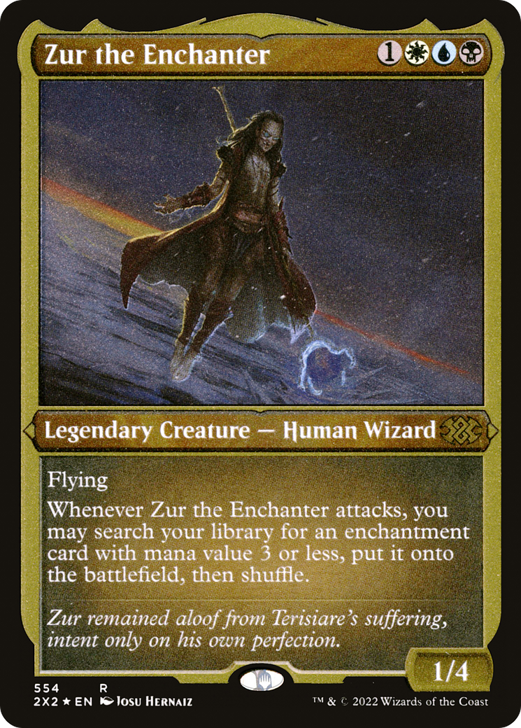 Zur the Enchanter (2X2-554) - Double Masters 2022 Etched Foil - Premium MTG Single from Wizards of the Coast - Just $0.96! Shop now at Game Crave Tournament Store