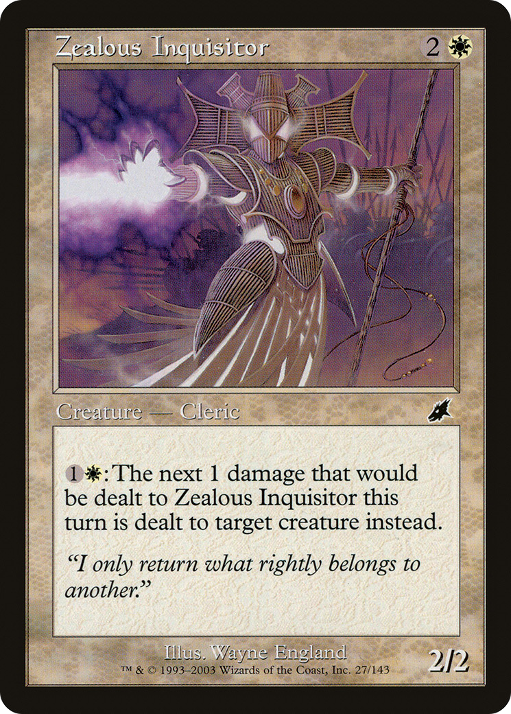 Zealous Inquisitor (SCG-027) - Scourge - Premium MTG Single from Wizards of the Coast - Just $0.18! Shop now at Game Crave Tournament Store