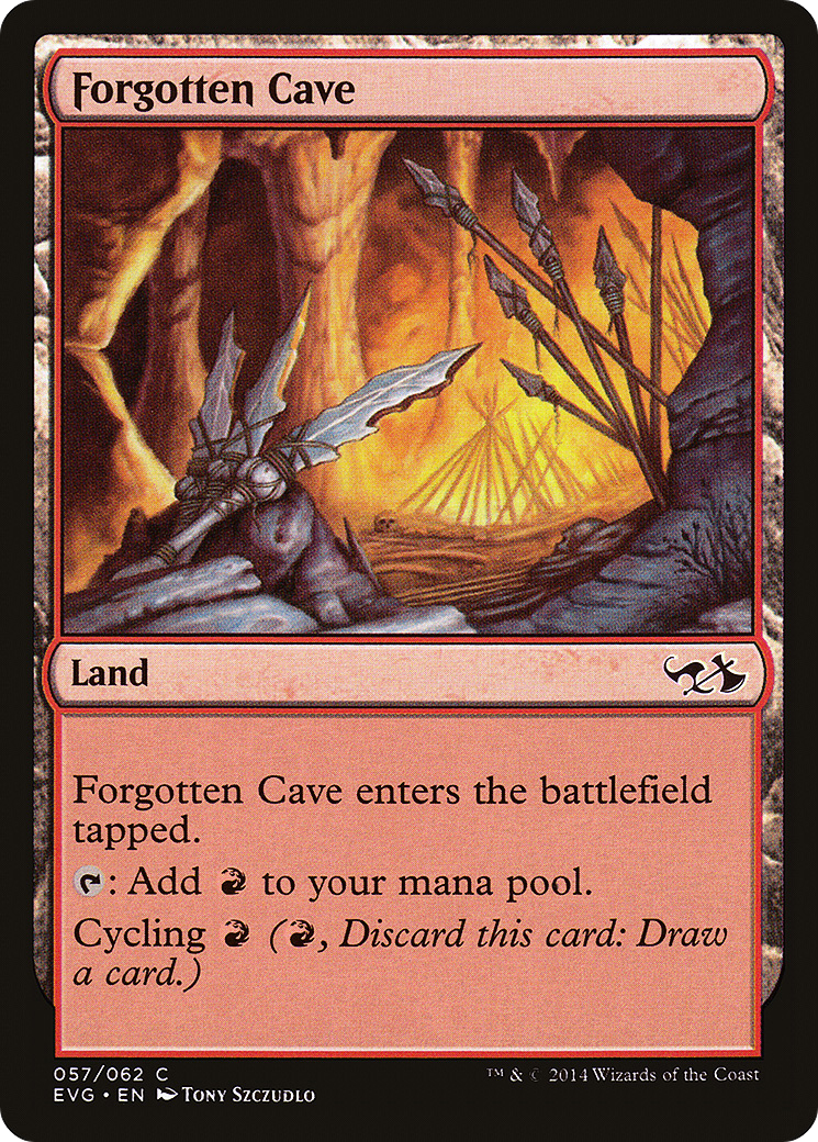 Forgotten Cave (EVG-057) - Duel Decks Anthology: Elves vs. Goblins - Premium MTG Single from Wizards of the Coast - Just $0.10! Shop now at Game Crave Tournament Store
