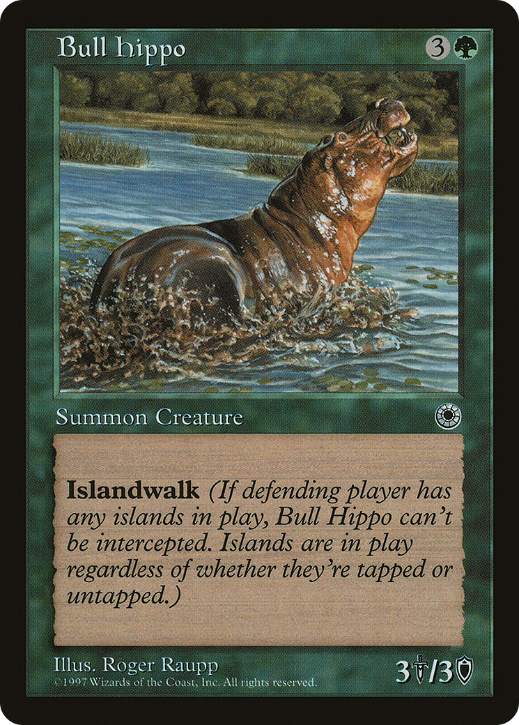 Bull Hippo (POR-160D) - Portal - Premium MTG Single from Wizards of the Coast - Just $0.36! Shop now at Game Crave Tournament Store