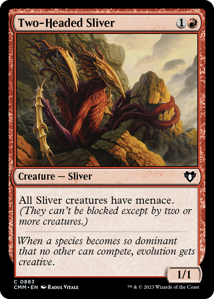 Two-Headed Sliver (CMM-883) - Commander Masters - Premium MTG Single from Wizards of the Coast - Just $0.08! Shop now at Game Crave Tournament Store