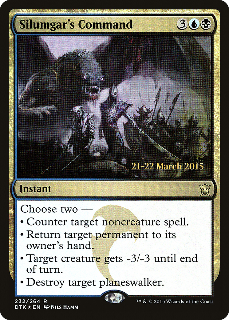 Silumgar's Command (PDTK-232S) - Dragons of Tarkir Promos Foil - Premium MTG Single from Wizards of the Coast - Just $0.89! Shop now at Game Crave Tournament Store