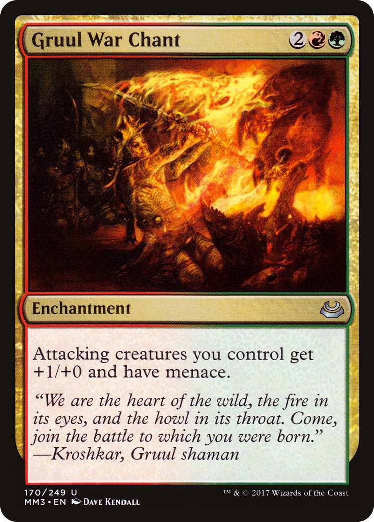 Gruul War Chant (MM3-170) - Modern Masters 2017 Foil - Premium MTG Single from Wizards of the Coast - Just $0.14! Shop now at Game Crave Tournament Store