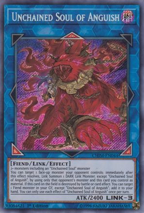 Yugioh Chaos Impact Secret Rare Unchained Soul of Anguish Chim-en044