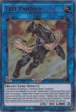 Test Panther (CHIM-EN046) - Chaos Impact 1st Edition - Premium Yugioh Single from Konami - Just $0.96! Shop now at Game Crave Tournament Store