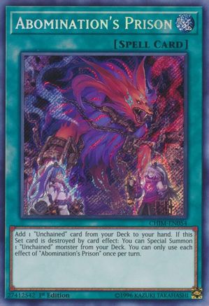 Abomination's Prison (CHIM-EN054) - Chaos Impact 1st Edition - Premium Yugioh Single from Konami - Just $0.90! Shop now at Game Crave Tournament Store
