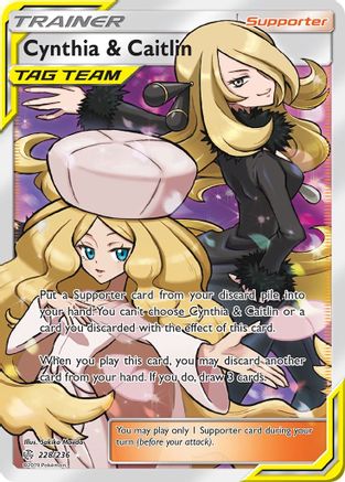 Cynthia & Caitlin 228/236 - Cosmic Eclipse Holofoil - Premium Pokemon Single from Nintendo - Just $98.30! Shop now at Game Crave Tournament Store