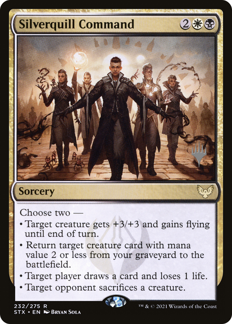 Silverquill Command (PSTX-232P) - Strixhaven: School of Mages Promos Foil - Premium MTG Single from Wizards of the Coast - Just $0.08! Shop now at Game Crave Tournament Store