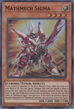 Mathmech Sigma (MYFI-EN001) - Mystic Fighters 1st Edition - Premium Yugioh Single from Konami - Just $0.25! Shop now at Game Crave Tournament Store