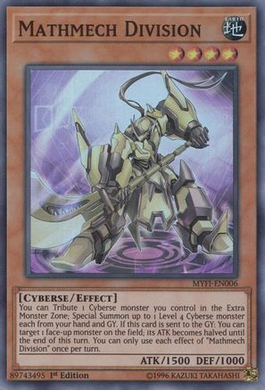 Mathmech Division (MYFI-EN006) - Mystic Fighters 1st Edition - Premium Yugioh Single from Konami - Just $0.25! Shop now at Game Crave Tournament Store