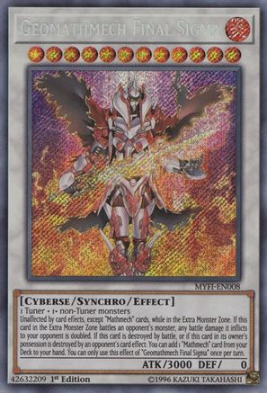 Geomathmech Final Sigma (MYFI-EN008) - Mystic Fighters 1st Edition - Premium Yugioh Single from Konami - Just $0.65! Shop now at Game Crave Tournament Store
