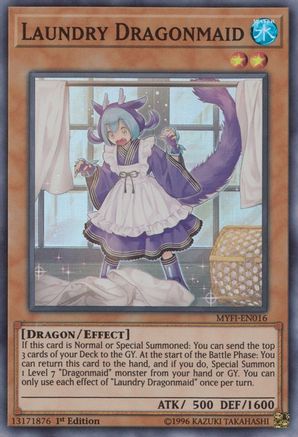 Laundry Dragonmaid (MYFI-EN016) - Mystic Fighters 1st Edition - Premium Yugioh Single from Konami - Just $0.74! Shop now at Game Crave Tournament Store