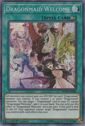 MYFI-EN024 Dragonmaid Welcome Secret Rare 1st Edition Mint YuGiOh Card MYFI-EN024 Dragonmaid Welcome Secret Rare 1st Edition Mint YuGiOh Card