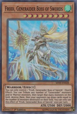 Frodi, Generaider Boss of Swords (MYFI-EN028) - Mystic Fighters 1st Edition - Premium Yugioh Single from Konami - Just $0.25! Shop now at Game Crave Tournament Store