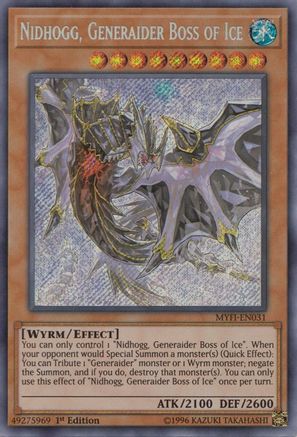 Nidhogg, Generaider Boss of Ice (MYFI-EN031) - Mystic Fighters 1st Edition - Premium Yugioh Single from Konami - Just $0.62! Shop now at Game Crave Tournament Store