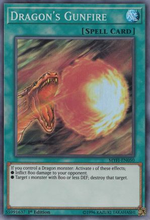 Dragon's Gunfire (MYFI-EN050) - Mystic Fighters 1st Edition - Premium Yugioh Single from Konami - Just $0.08! Shop now at Game Crave Tournament Store