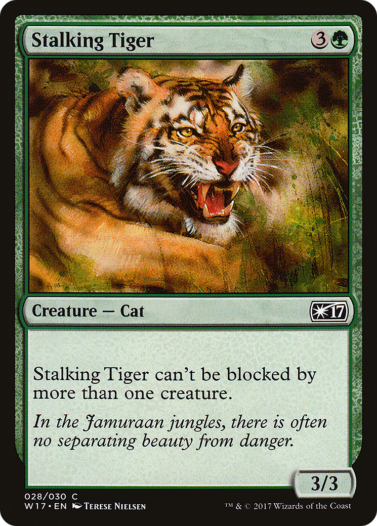 Stalking Tiger (W17-028) - Welcome Deck 2017 - Premium MTG Single from Wizards of the Coast - Just $0.25! Shop now at Game Crave Tournament Store