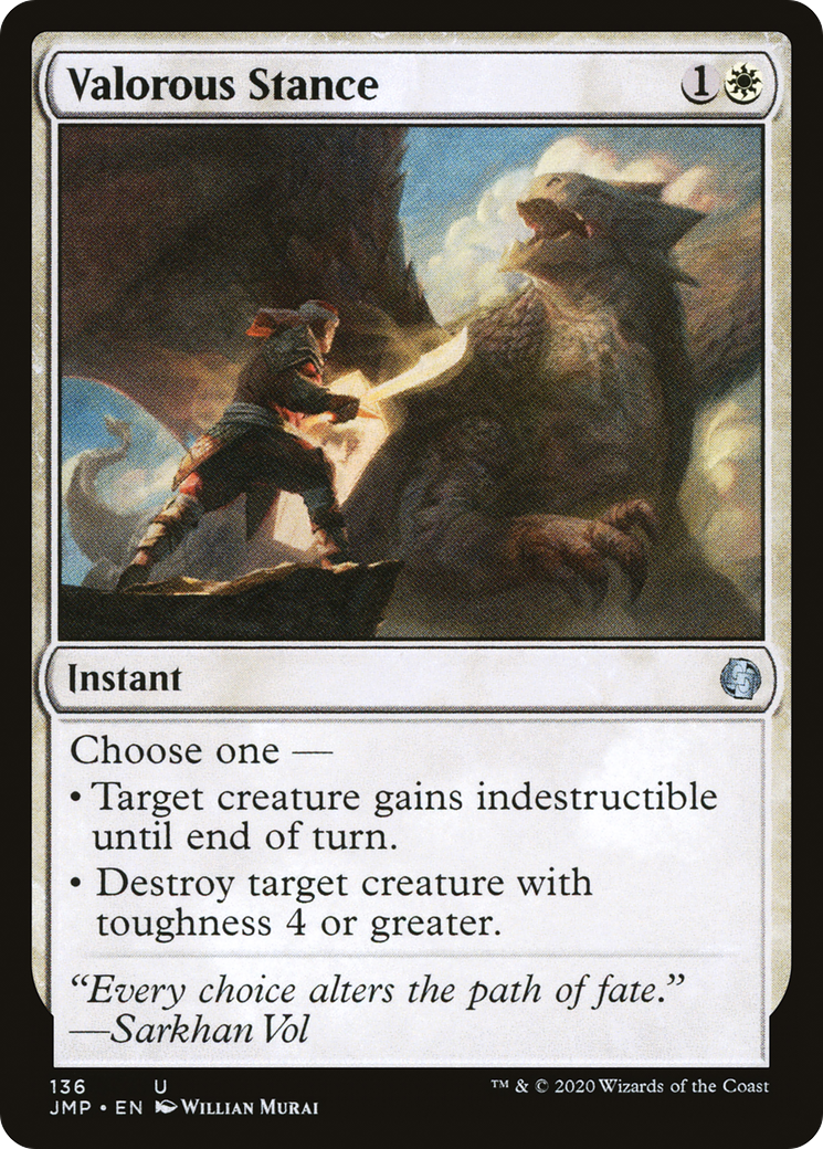 Valorous Stance (JMP-136) - Jumpstart - Premium MTG Single from Wizards of the Coast - Just $0.08! Shop now at Game Crave Tournament Store