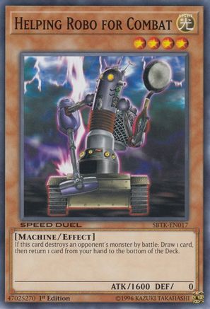 Helping Robo for Combat (SBTK-EN017) - Speed Duel: Trials of the Kingdom 1st Edition - Premium Yugioh Single from Konami - Just $0.25! Shop now at Game Crave Tournament Store