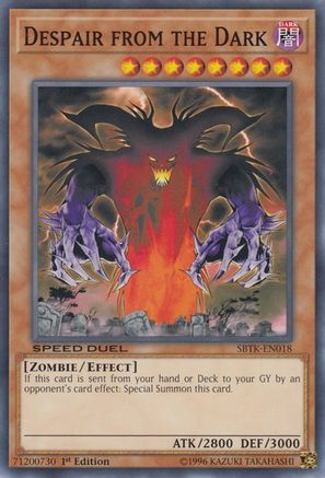 Despair from the Dark (SBTK-EN018) - Speed Duel: Trials of the Kingdom 1st Edition - Premium Yugioh Single from Konami - Just $0.25! Shop now at Game Crave Tournament Store
